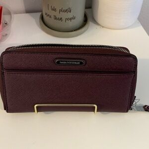 Dana Buchman Large Wallet Plum Eggplant Color NWT